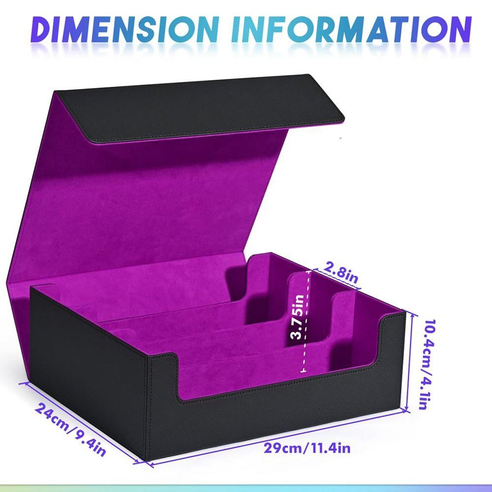 Коробка для хранения карточек с магнитной застежкой, вмещающая более 1800 карточек, для защиты карточек ТКГ, ККИ, МТГ, спортивных карточек