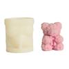 3D Rose Bear Mold Teddy Bear Candle Making Mold Flexible Silicone Casting Mold for DIY Handmade Soaps Candles Epoxy Resin Plaster Crafts
