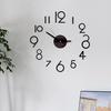 Diy Number Wall Clock 3d Mirror Sticker Modern Home Office Decor Decal Art