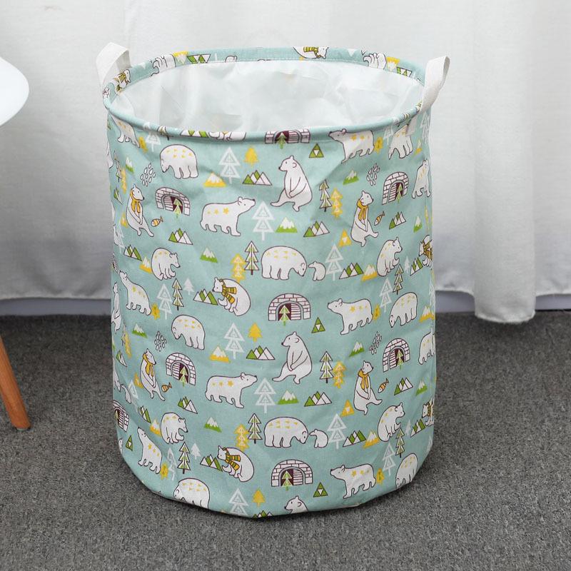Extra Large Cotton Linen Folding Laundry Basket and Toy Hamper
