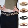 Metal Buckle Leopard Print Belt Plush Waistband Fashion PU Leather Waist Belt  Female/Girls