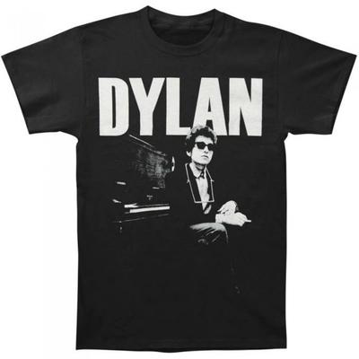 Хлопковая футболка унисекс для взрослых Bob Dylan За пианино