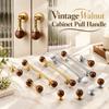 Marble Wood Drawer Knob Walnut Wardrobe Door Handle Luxury Cabinet Pull Handle  Furniture Hardware