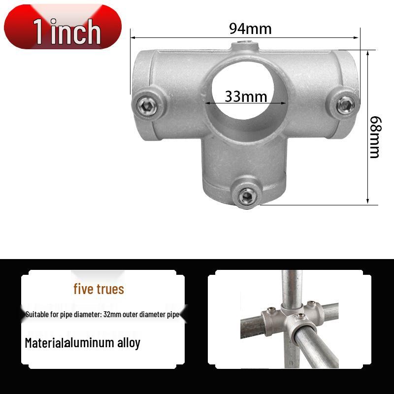 20/25/32mm Steel Pipe Connector: Galvanized 6-Point Round Elbow Joint Fastener