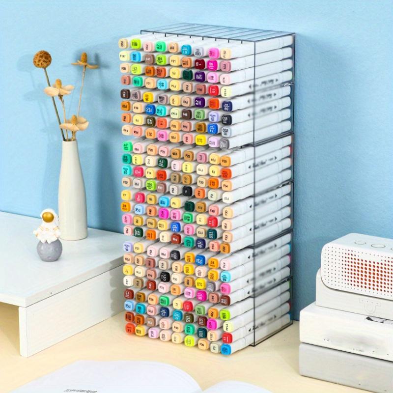 1 шт. Ящик для хранения 18 художественных ручек, вмещает 72 маркера, многофункциональный держатель для хранения карандашей и художественных кистей большой емкости.