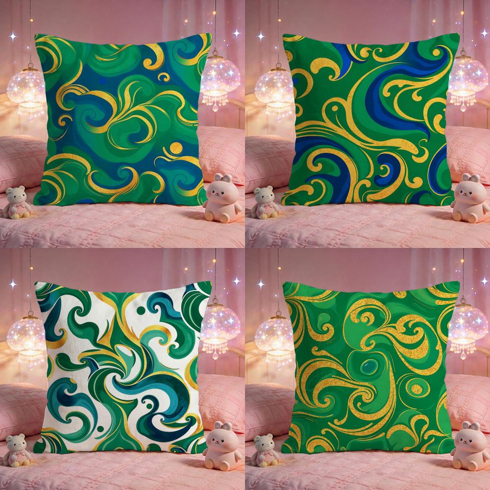 Luxury Glitter Flow Pattern Cushion Cover Premium Comfort Reversible Pillow Cove Two in One Design for Any Room Car Interior