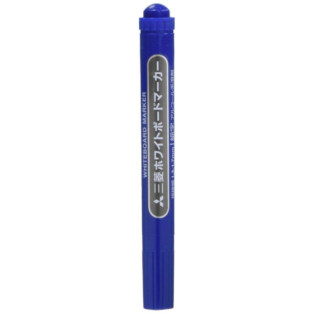 Mitsubishi Pencil Uni Whiteboard Markers Fine Round Tip Blue 10-Pack PWB2M.33