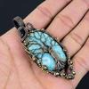 Larimar Tree of Life Pendant Copper Wire Wrapped Pendant Larimar Gemstone Pendant Copper Handmade Pendant Gift For Her Larimar Jewelry