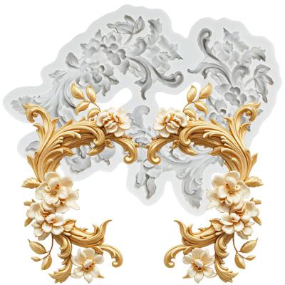 Силиконовые формы в стиле барокко Завитки Рельеф Свиток Кружево Форма для мастики Инструменты для украшения торта Топпер для кекса Конфета Шоколад Форма для гампасты