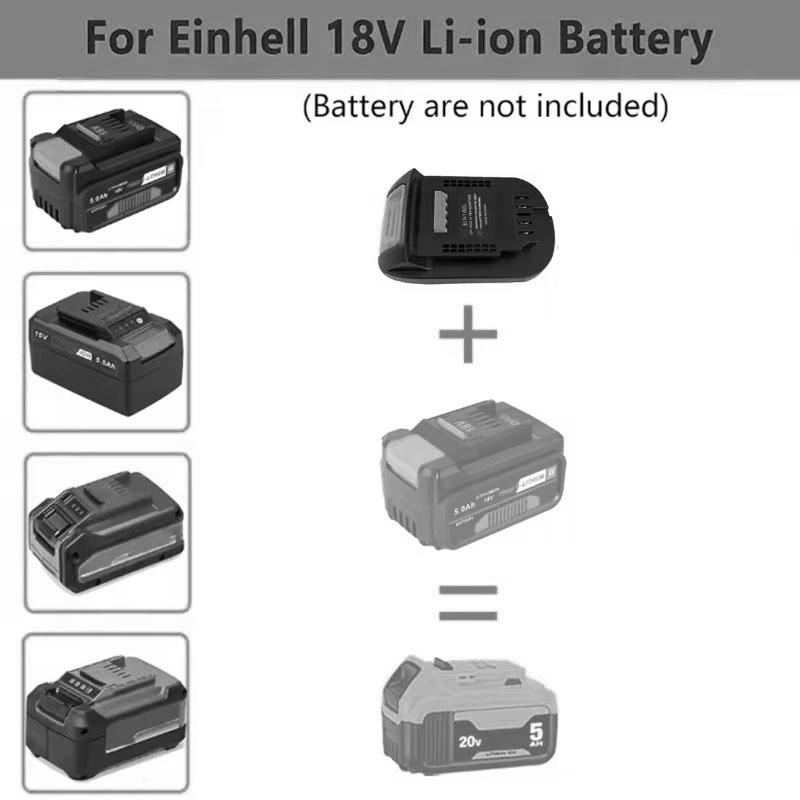 Для Einhell на для Dewalt Адаптер для Einhell 18V Li-ion Аккумулятора Конвертер на для Dewalt 20v Аккумулятора Беспроводные Электроинструменты Дрель