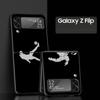 Чехол для телефона «Футболист с изображением футболиста» для Samsung Galaxy Z Flip 3 4 5, черный складной чехол для мобильного телефона, жесткий защитный чехол из ПК