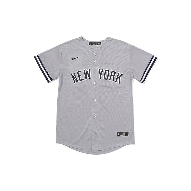 Nike X MLB New York Yankees Classic Letter Print Comfortable Casual Short Sleeve Shirt Kids Tops Gray 3Z3B7ZWBA-JUDGE