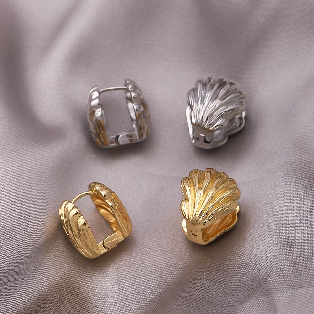 Французские серьги-каффы с циркониевым краем в стиле середины века для женщин - Не тускнеющие, Легкая роскошь, Универсальные серьги