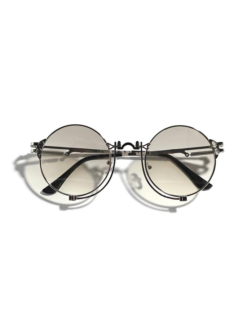 X0915 Очки Металлические Панк Положительные Круглые Солнцезащитные Очки Женские Трендовые Уличные Солнцезащитные Очки Мужские