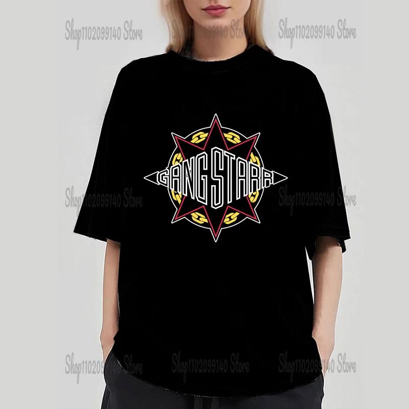 Gang Starr Logo Printed Summer Unisex T Shirt Unisex New Fashion Unisex Tops Tees FeUnisex Casual T-shirts