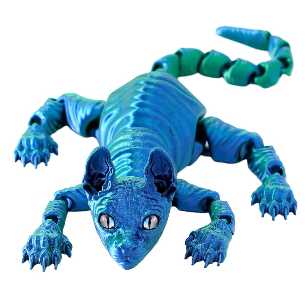3D-напечатанный Сфинкс Кошка Животные Игрушка Бесшерстная Кошка Фигурка Милая Кошка Игрушка-непоседа Для Любителя Кошек Смешная Игрушка Коллекционер Украшение для Дома