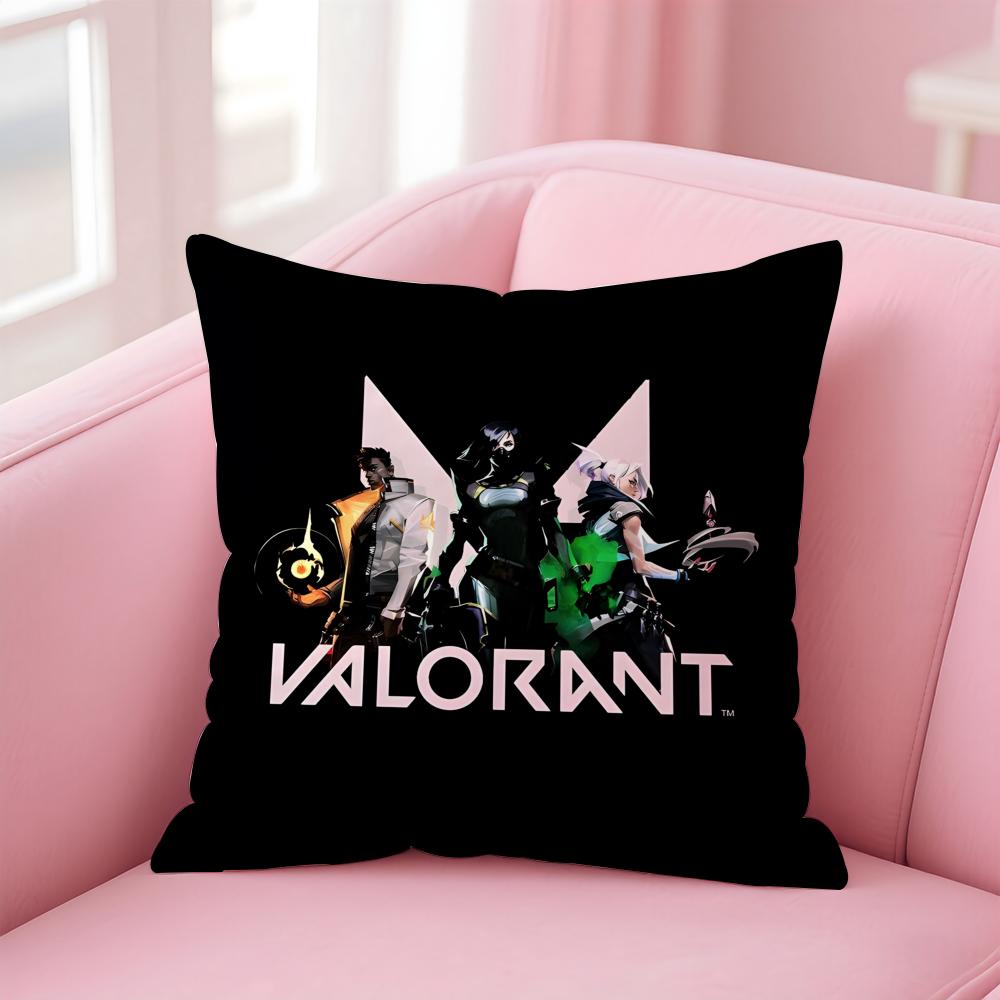 game tactical VVALORANT Cushion Cover Pillow Case Soft Friendly Fabric Concealed Zipper