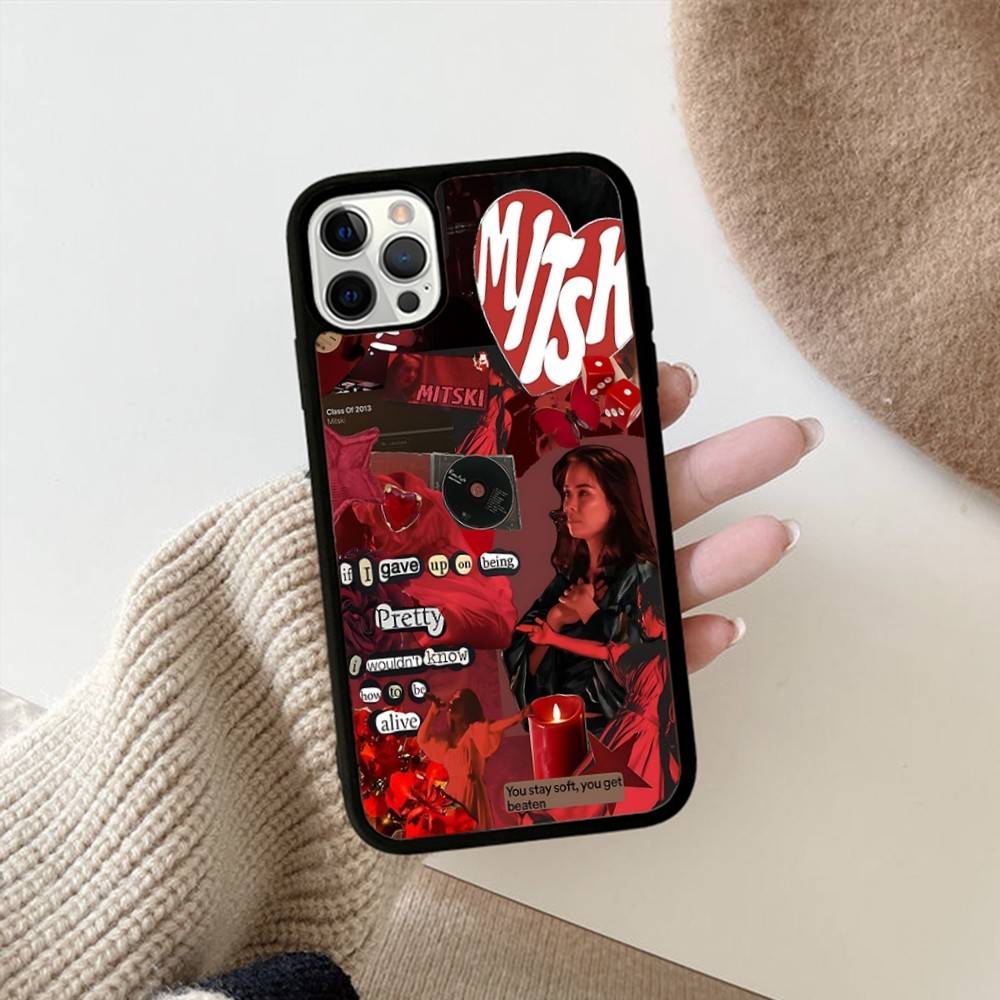 Чехол для телефона Singer M-Mitski для iPhone 16 15 14 13 12 11 Pro Max Plus Ударопрочный Жесткий Чехол из ТПУ+ПК