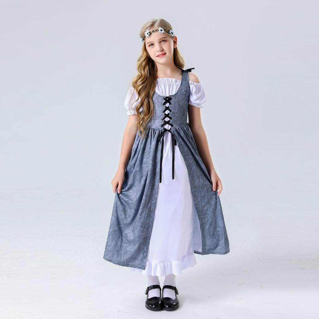 Children's Cosplay Retro Tale Costume Halloween Costume Party Dress