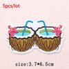 5Pcs/Lot Coconut Girl Summer Slogan Iron on Patches - Embroidered Patches on Clothes Bags Hats Jackets Decor