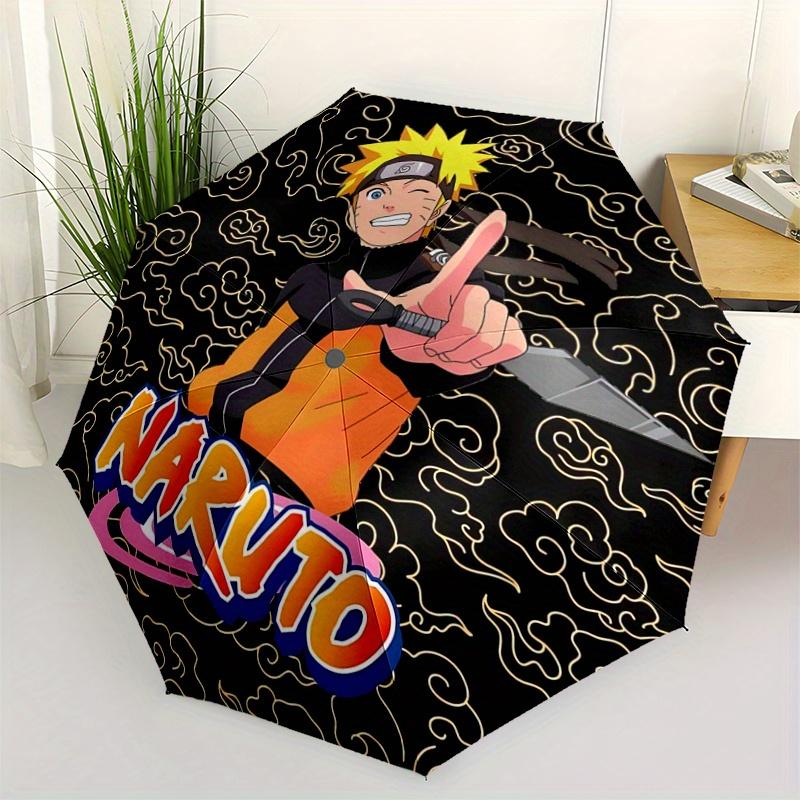 1pc Naruto Themed Automatic Opening/Closing Umbrella with Portable Tri-Fold Design, 8 Iron Ribs, Outdoor, for Fans, Travelers, Daily Use, Festive