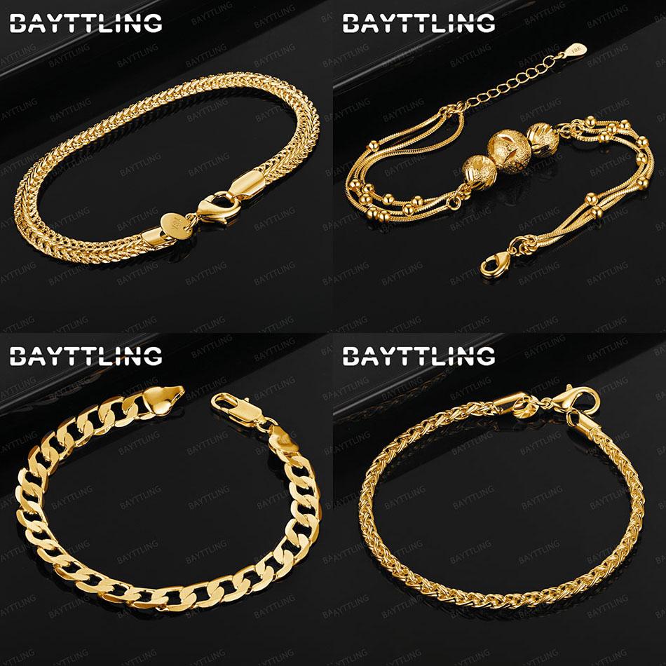 Fashion 925 Sterling Silver 18K Gold Delicate Braided Geometric Bracelet Men's Women's Accessories Wedding Gift Jewelry