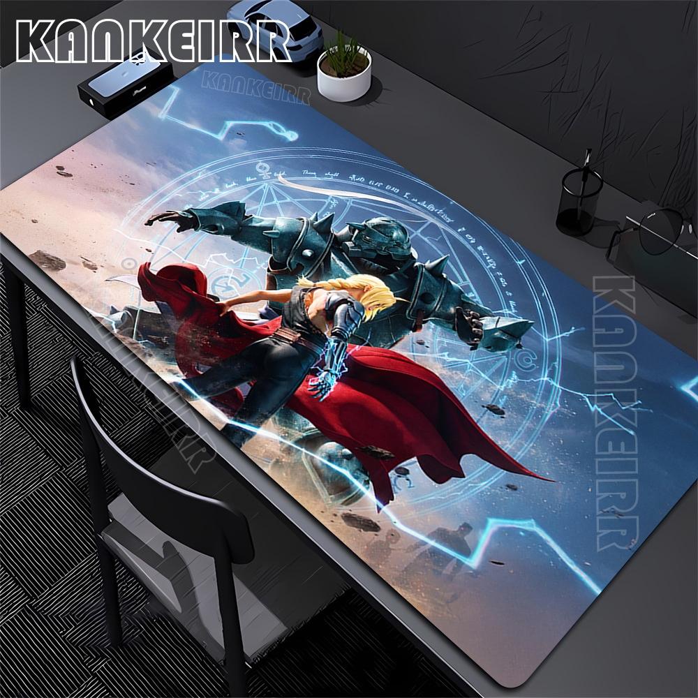 HD Printing XXL Fullmetal Alchemist Mousepad Cartoon Mouse Pad Gaming Gamers Large Desk Mat Keyboard Anime Gamer Carpet PC