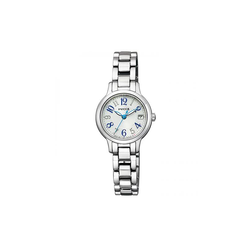 Citizen Серия Eco-Drive Водонепроницаемость 50 метров Солнечный кварц Стальной ремешок 24 мм Женские часы Белый циферблат KH4-912-13