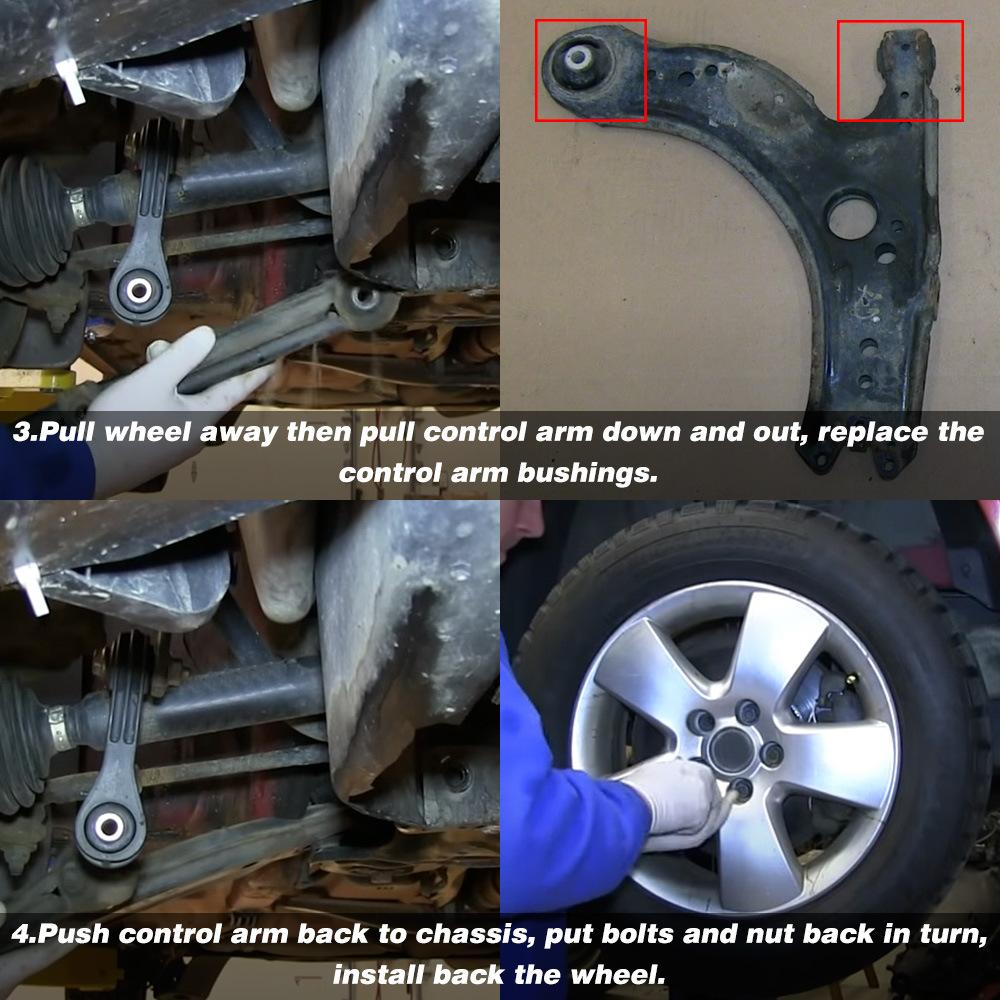 Комплект втулок переднего рычага автомобиля 22-202 для VW Beetle MK4 Golf/Jetta MK2 MK3 MK4 1985-2006, полиуретановые автомобильные аксессуары