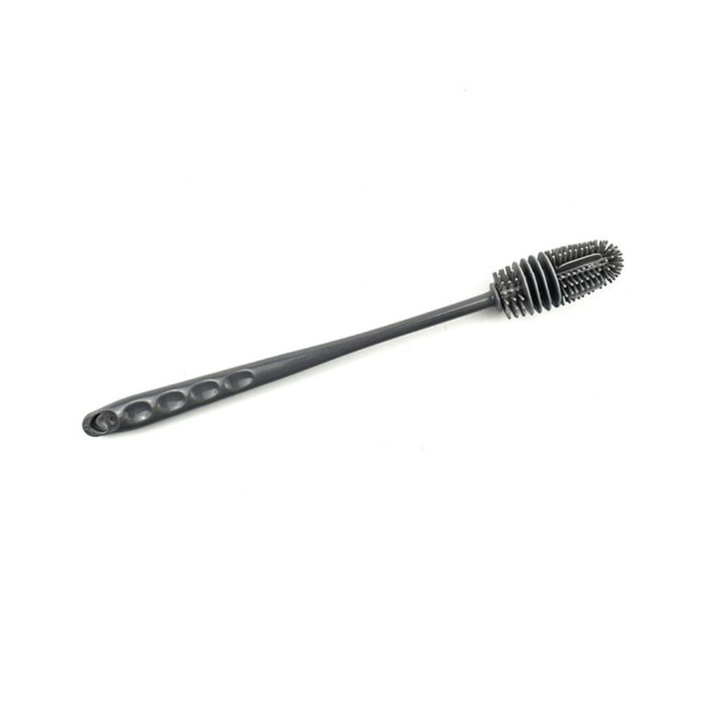 Силиконовая щетка для бутылок с длинной ручкой, головка 360°, термостойкий инструмент для чистки бутылок, экологичный, не царапает, средство для чистки стеклянных чашек для дома