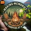 HD Tin Sign Making Memories One Campfire At A Time Round Vintage Metal Wall Art Retro Camping Decor