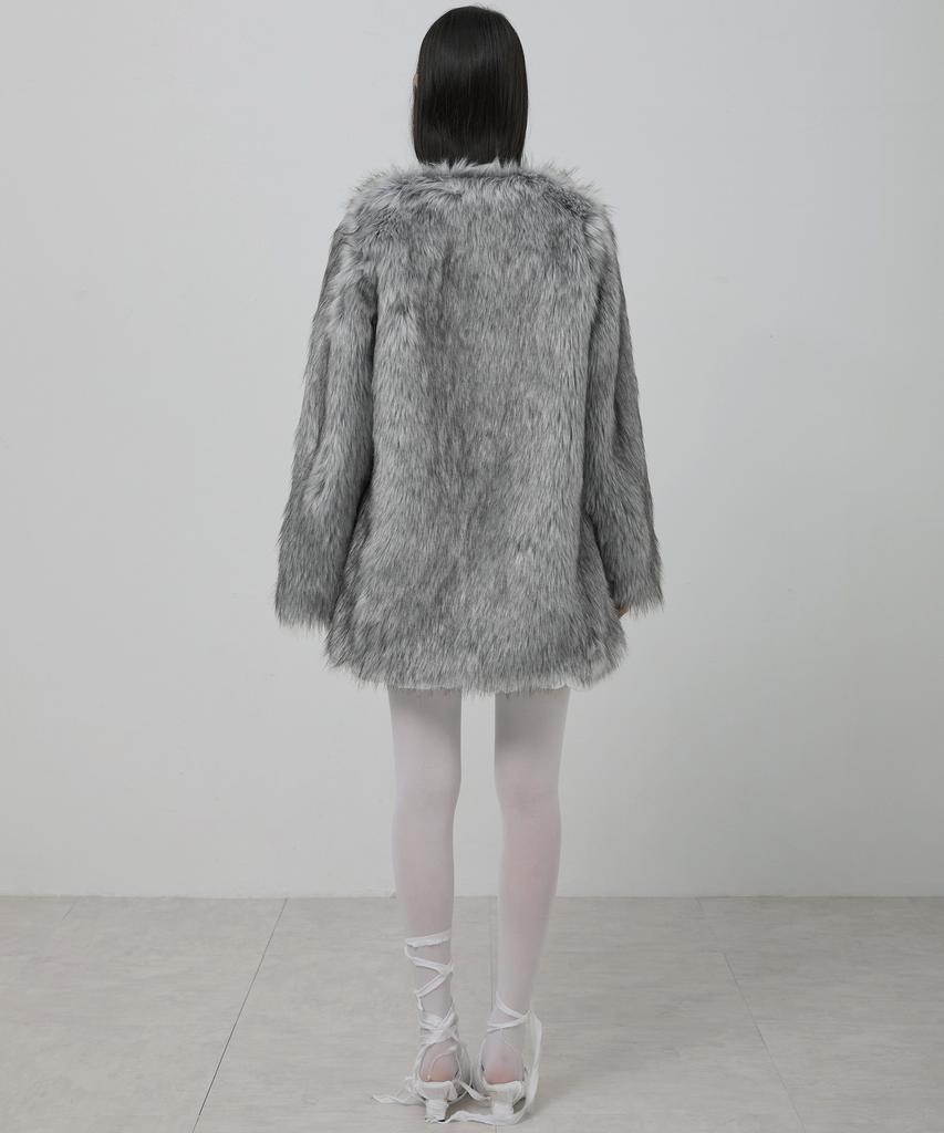 Flareup Fur Jacket (Fl-046_Gray)