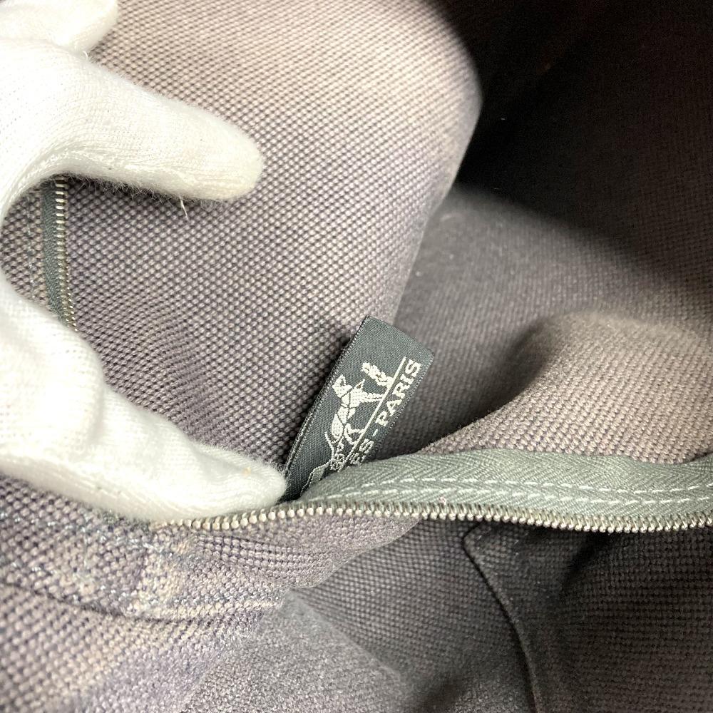 HERMES Sacquahne MM Sacquahne MM Bag Tote Bag Hand Bag Leather/Canvas gray/Black