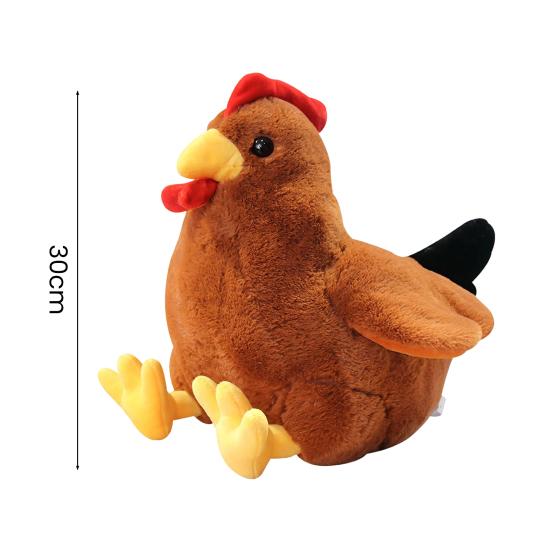 Cute Lovely Ornament Adorable Stuffed Animal Cartoon Chicken Doll Kids Toy Farmhouse Decor Easter Cock