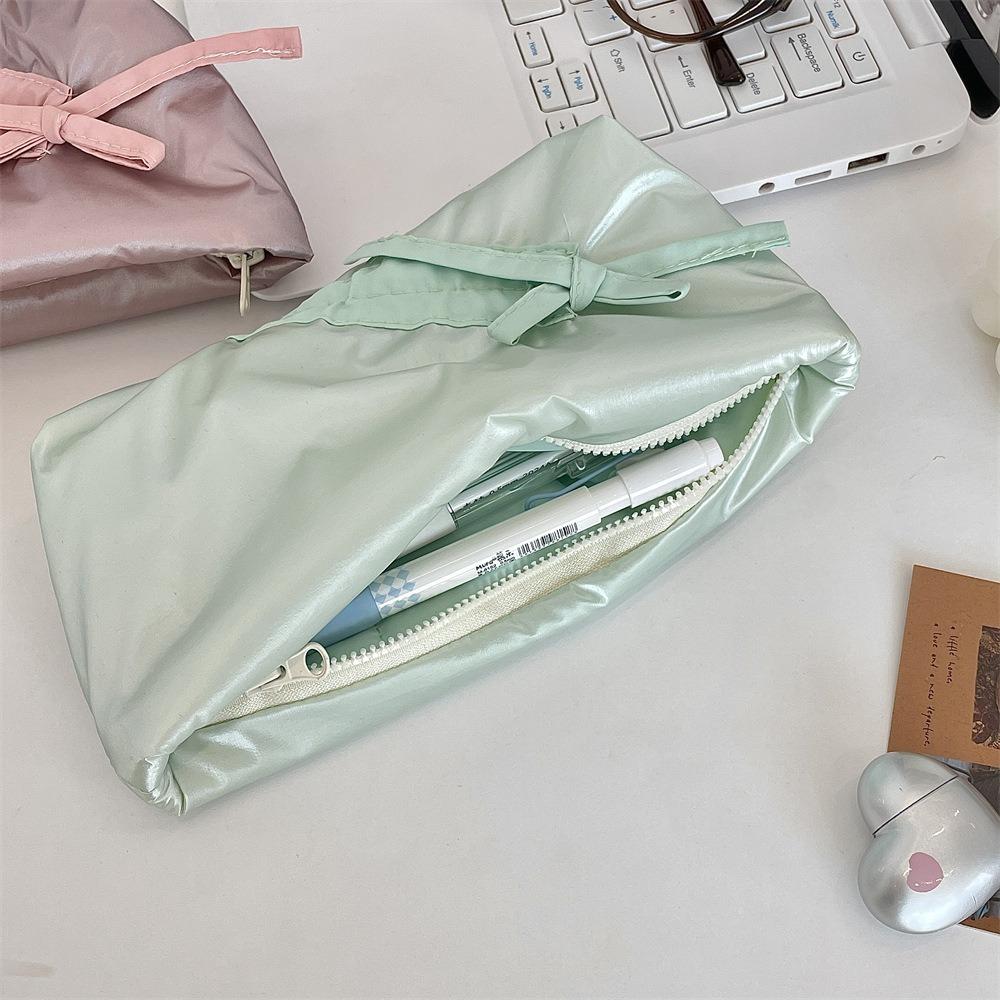 Large capacity Bowknot Pencil Case Cute Bow Students Stationery Pouch Students