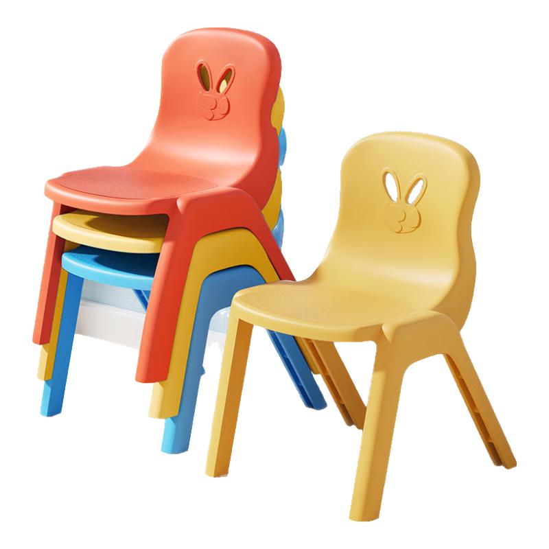 Meliya Children's Plastic Backrest Stool