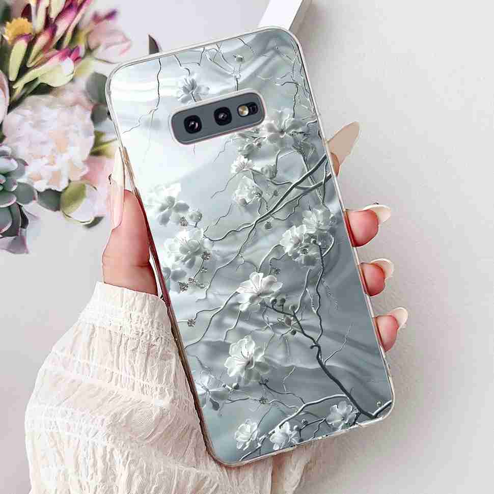 For Samsung Galaxy S10e SM-G970 Case Fashion Painted Flowers Soft Silicone TPU Cover For Samsung S10e S10E SM-G970F 5.8" Bumper