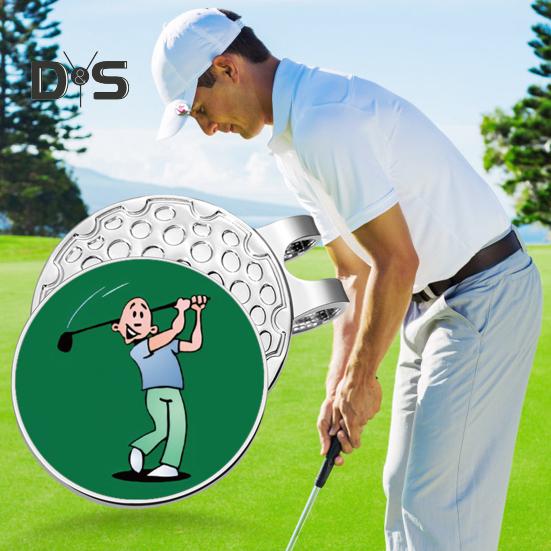 Маркеры для мячей для гольфа с магнитным зажимом для шляпы, прочная конструкция, компактный дизайн, портативный персонализированный набор маркеров для мячей и зажимов для шляпы