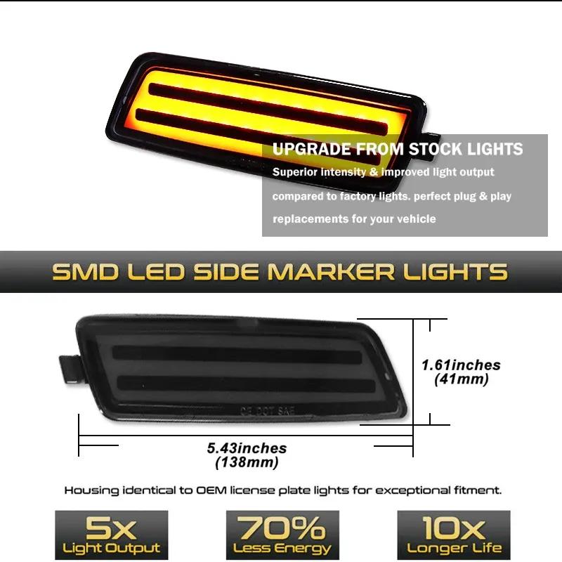 2pcs LED Car Side Marker Lights Sequential Turn Signal Lights For Volkswagen 2006-2009 MK5 Golf/GTI Rabbit 2005-2010 Jetta 12V T