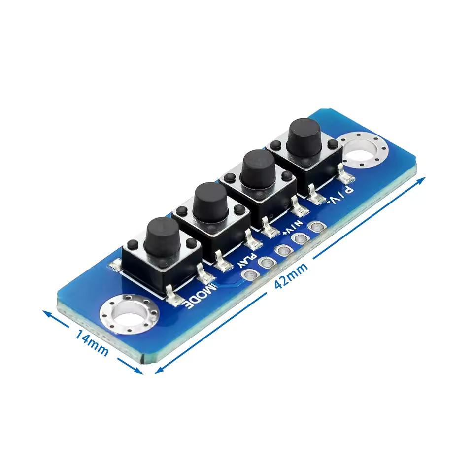 1/2/3/4/5/6 bit Independent Button Module MCU External Button Module Micro Switch ButtonBoard ForBluetooth Power Amplifier
