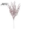 Easy Insert Artificial Branch Glitter Christmas Tree Pick, Sparkling Faux for Party Centerpiece Ornament, Curly Decorative Twigs Stick Stem