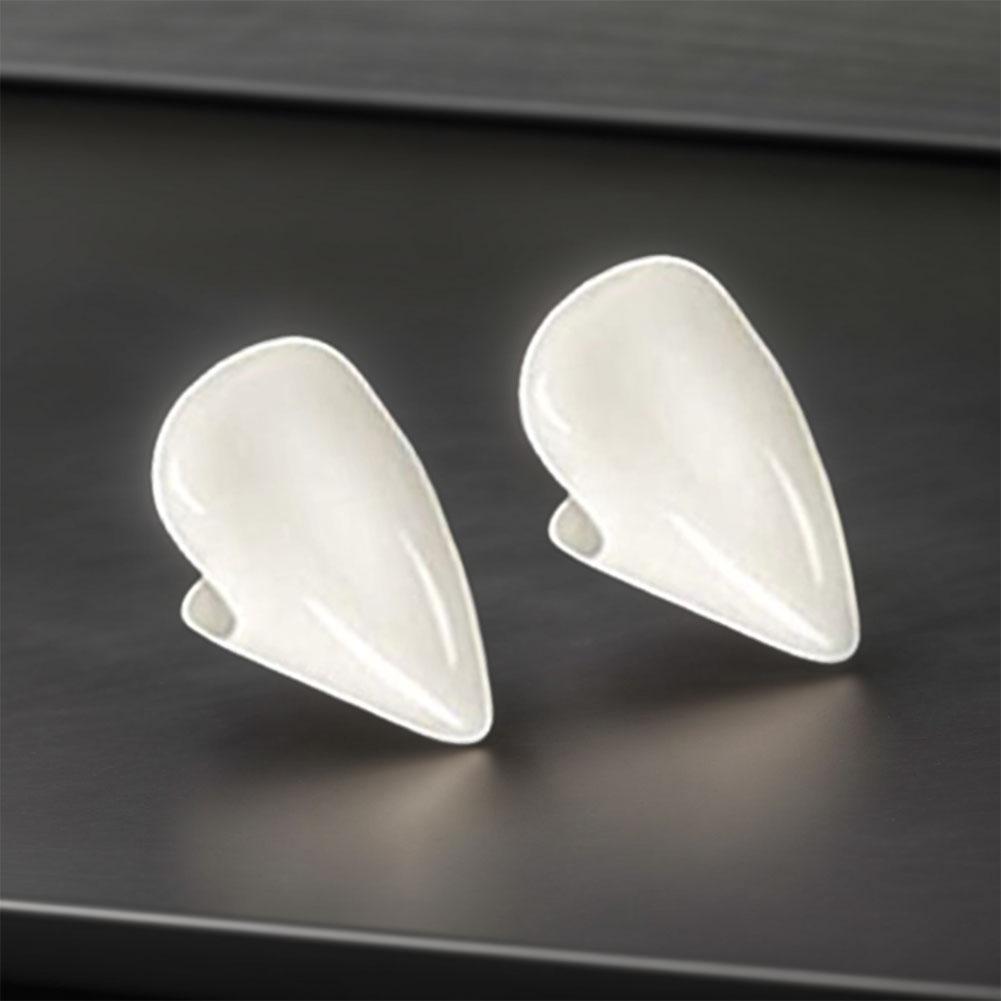 Клыки вампира на Хэллоуин, искусственные зубы с клеем для зубов, реквизит для косплея, искусственные зубы вампира из смолы для костюма для вечеринки своими руками