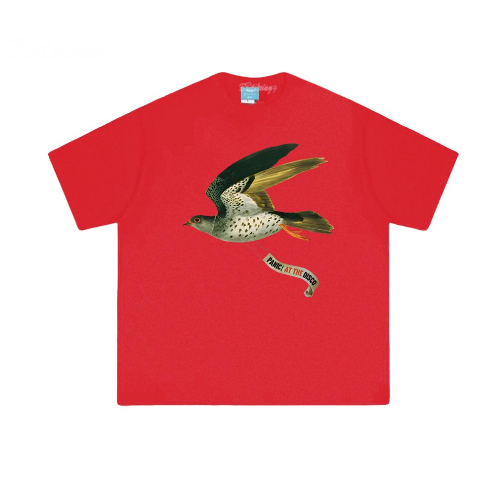 PIGEON TEE 2025 Паника! Футболки в стиле The Disco, удобные, 100% хлопок, одежда с графическим принтом Харадзюку, топы высокого качества