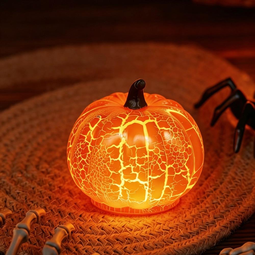 Simulated Halloween Pumpkin Lamp Glowing Table Pumpkin Ornament Pumpkin Night Light Bedroom