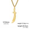 Jeshayuan Imam Ali Sword Dhul-fiqar Necklace Islamic Arabic Art Islam Muslim Zolfiqar Arabic Calligraphy Men Amulet Jewelry