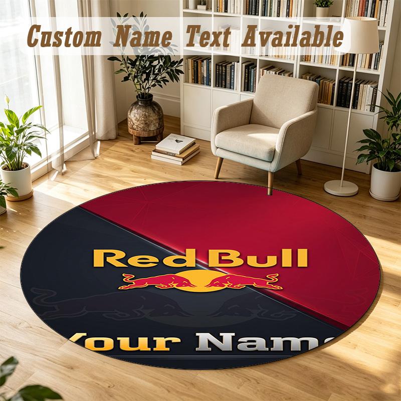 Round Rug Custom NameRB Leipzig FC Pattern Non Slip Carpet Home Floor Decor
