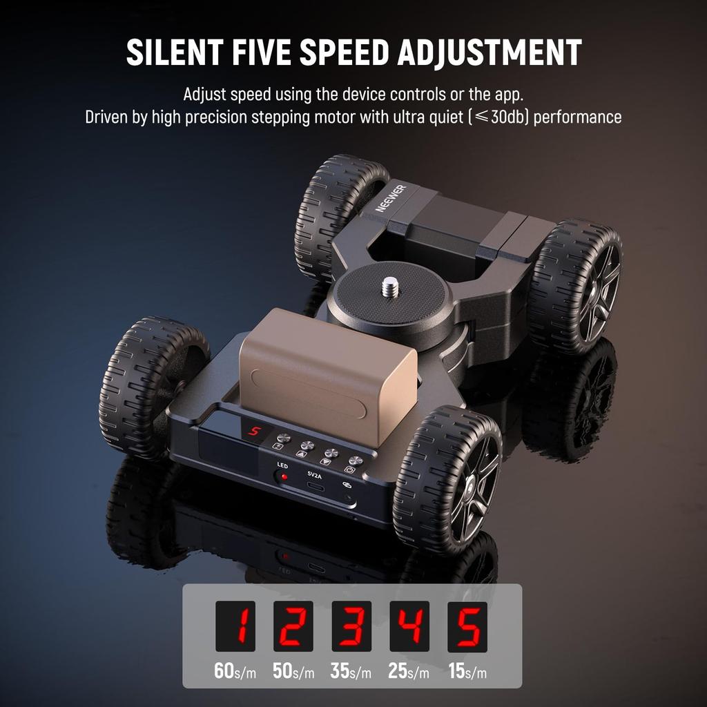 Neewer DL400 Моторизованный Слайдер для Камеры Долли с Управлением через Приложение Двойной Шаровой Головкой Совместимый со Смартфонами и Экшн-камерами Совместимый с Samsung DSLR и