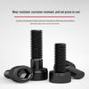 GUWANJI Grade 12.9 Blackened Alloy Steel Hex Socket Cap Screws