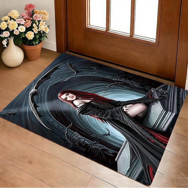 Gothic Beauty Living Room Nonslip Area Rug Soft Carpet For Bedroom Game Playroom Sofa Office Home Decor Doormat Christmas Gift