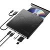 Внешний CD/DVD-привод, USB 3.0 DVD CD-резак с 2 портами USB и 2 слотами для карт TF/SD, DVD-плеер для ноутбука, Mac, ПК, Windows 11/10